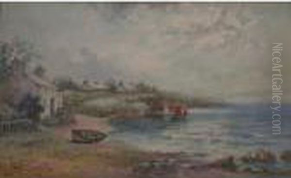 Coastal Scene, Anglesey (?) Oil Painting by Joseph Hughes Clayton