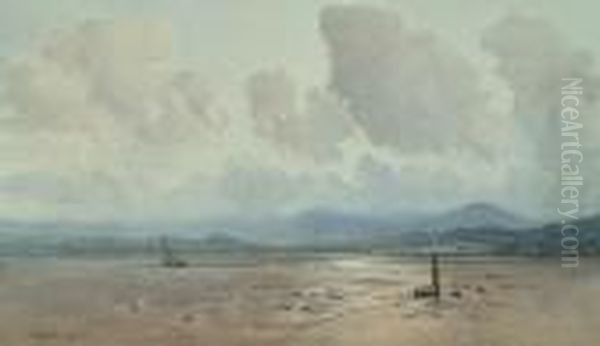 Conway Estuary, North Wales Oil Painting by Joseph Hughes Clayton