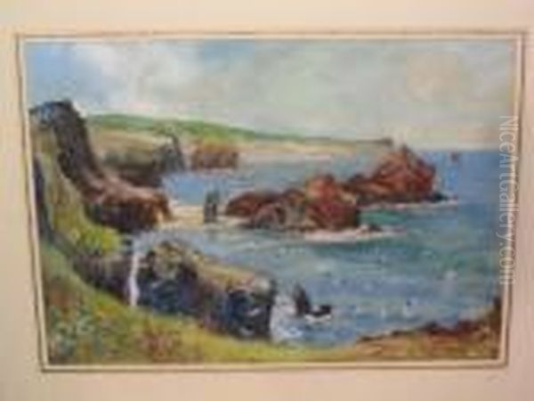 Coastal Landscape Oil Painting by Joseph Hughes Clayton