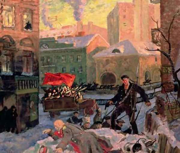 February 27 2 Oil Painting by Boris Kustodiev