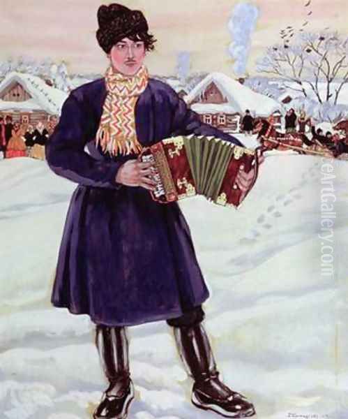 Shrove tide 2 Oil Painting by Boris Kustodiev