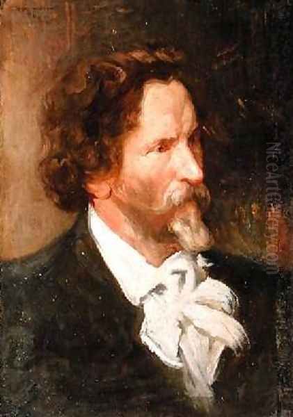 Portrait of Ilja Repin 1844-1930 Oil Painting by Boris Kustodiev