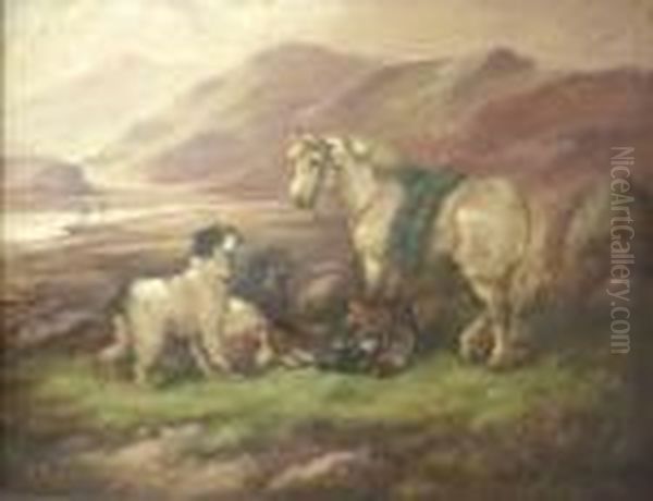 End Of The Hunt Oil Painting by Robert Cleminson