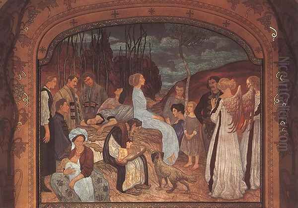 Szekely Folk Tales 1912 Oil Painting by Aladar Korosfoi-Kriesch