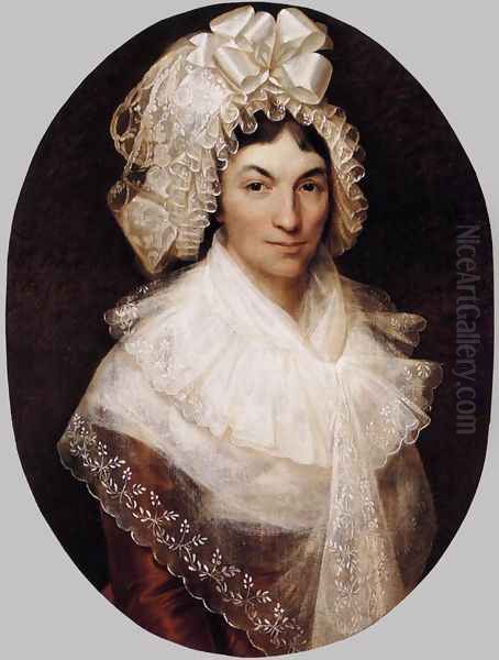 Portrait of Jeanne Bauwens-van Peteghem 1796 Oil Painting by Francois-Joseph Kinsoen