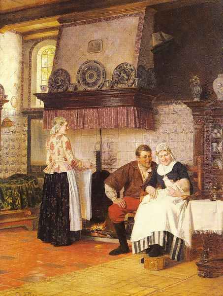 Der Erstgeboren Oil Painting by Otto Karl Kirberg