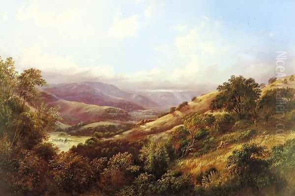 San Anselmo Valley Near San Rafael Oil Painting by William Keith