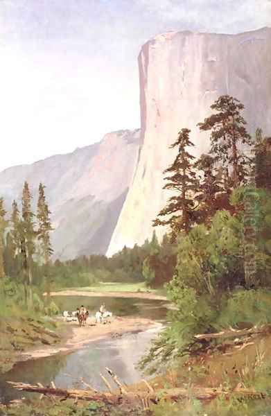 El Capitan Yosemite Valley Oil Painting by William Keith