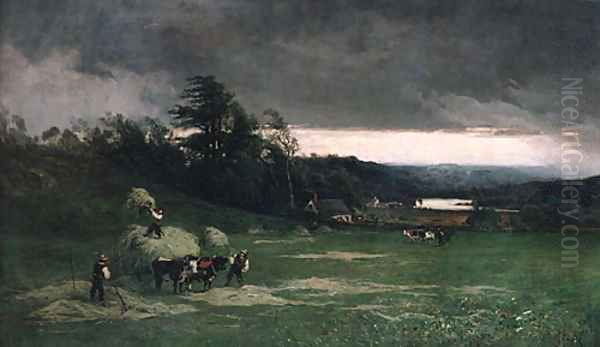 Approaching Storm 1880 Oil Painting by William Keith