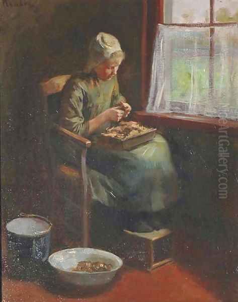 By the window Oil Painting by Hendrik Maarten Krabbe