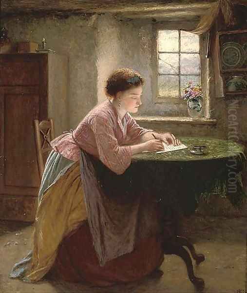 The letter writer Oil Painting by Haynes King