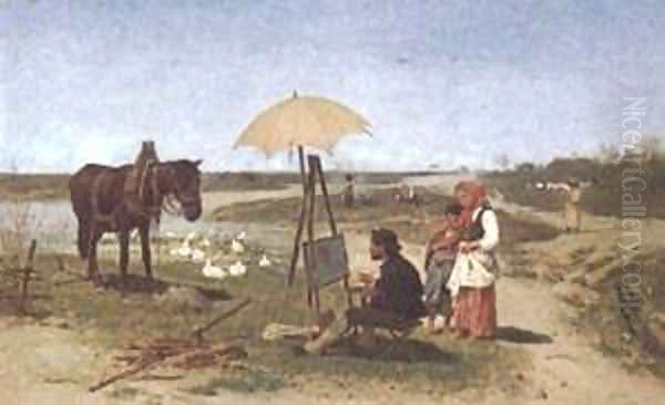 Der Pferdemaler Oil Painting by Anton Kozakiewicz