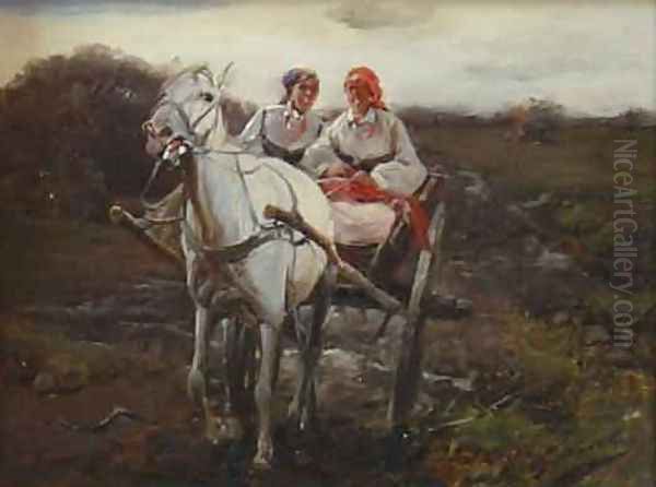 Ride Oil Painting by J. Konarski