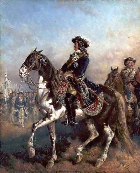 The Cavalryman Oil Painting by Friedrich Kaiser