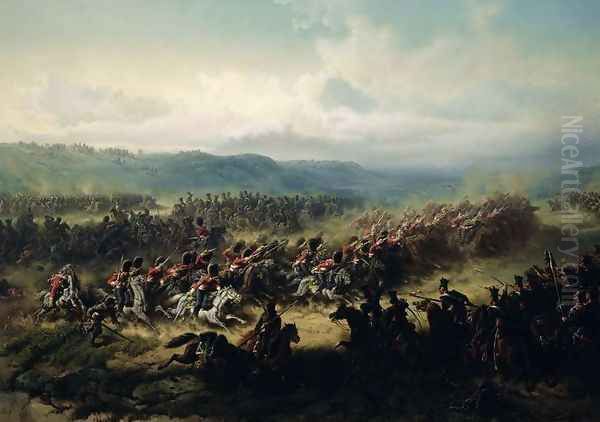 Charge of the Light Brigade Oil Painting by Friedrich Kaiser