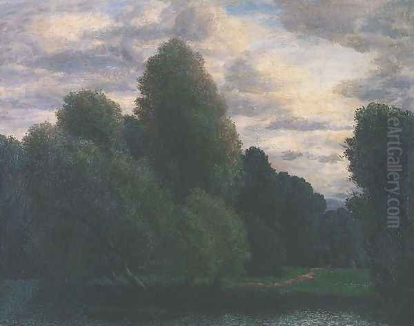 Landscape Oil Painting by Felicjan Szczesny Kowarski