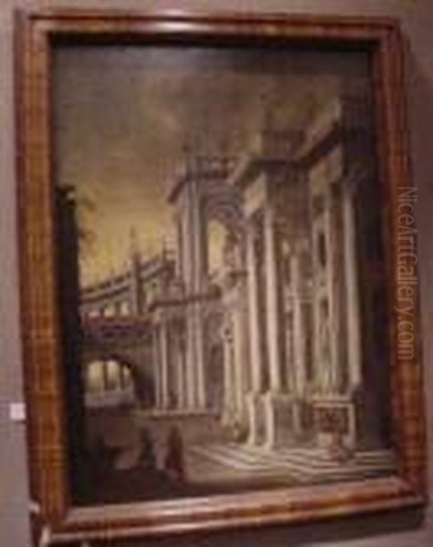 Architectural Cappriccio Oil Painting by Viviano Codazzi