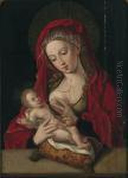 Virgen Con El Nino Oil Painting by Pieter Coecke Van Aelst