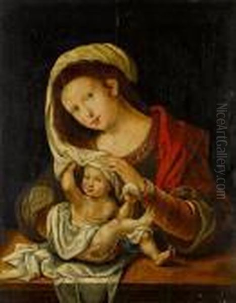 The Madonna And Child Oil Painting by Pieter Coecke Van Aelst