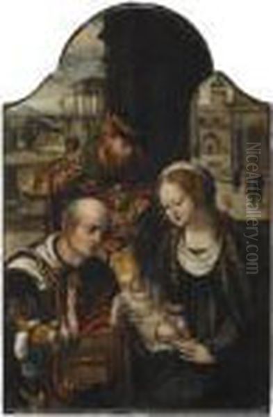 The Adoration Of The Magi Oil Painting by Pieter Coecke Van Aelst