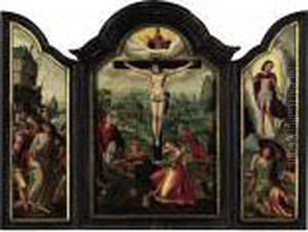 A Triptych Oil Painting by Pieter Coecke Van Aelst