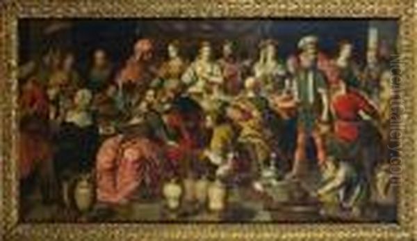 Las Bodas De Canaa Oil Painting by Pieter Coecke Van Aelst