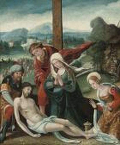 The Lamentation Oil Painting by Pieter Coecke Van Aelst