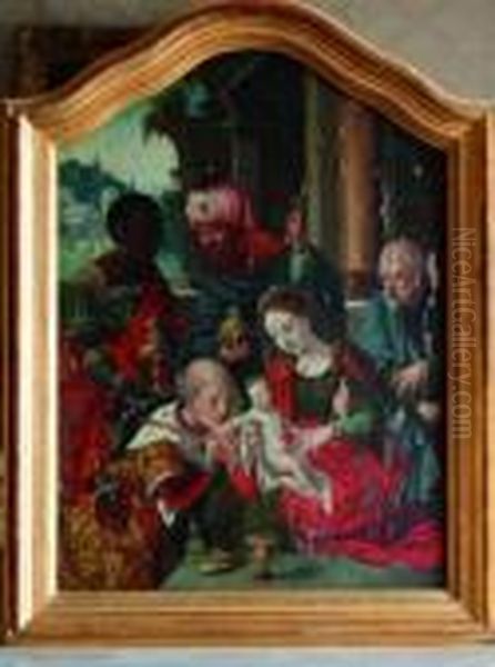 Adoration Des Rois Mages Oil Painting by Pieter Coecke Van Aelst