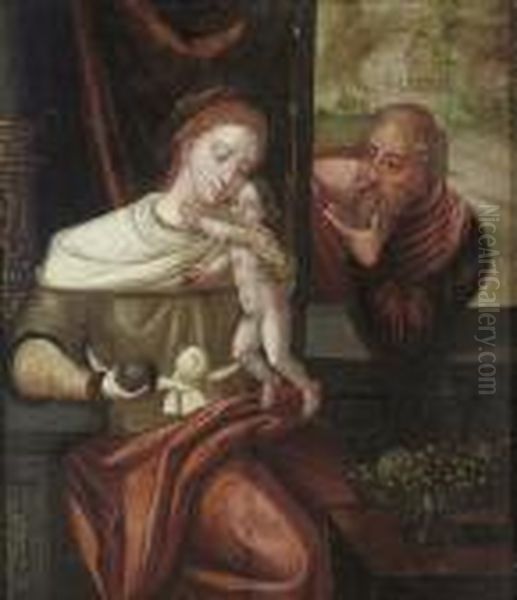 The Holy Family Oil Painting by Pieter Coecke Van Aelst