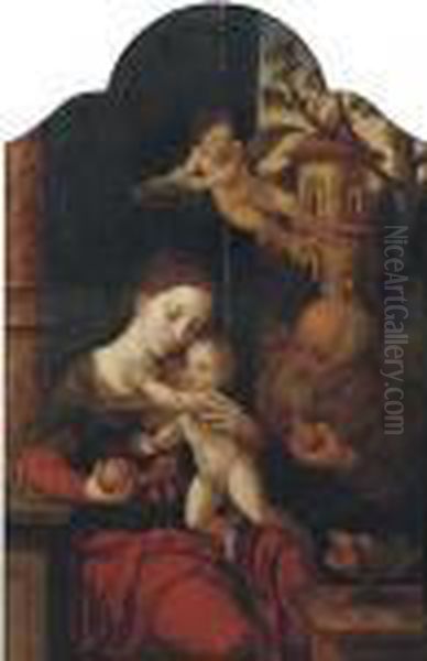 The Holy Family Oil Painting by Pieter Coecke Van Aelst