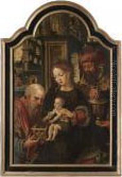 The Adoration Of The Magi Oil Painting by Pieter Coecke Van Aelst