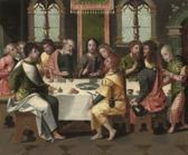 The Last Supper Oil Painting by Pieter Coecke Van Aelst