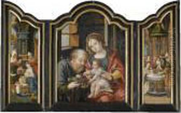 A Triptych: Oil Painting by Pieter Coecke Van Aelst