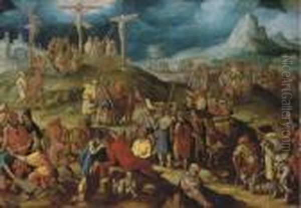 The Crucifixion Oil Painting by Pieter Coecke Van Aelst