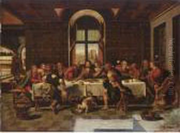 The Last Supper Oil Painting by Pieter Coecke Van Aelst