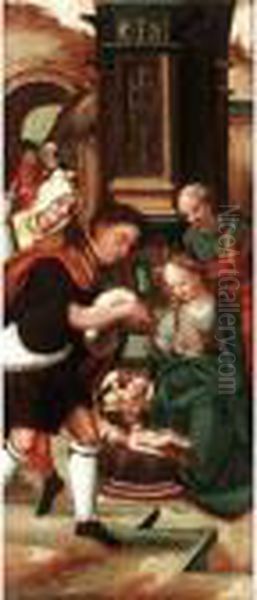 Adoration Of The Shepherds Oil Painting by Pieter Coecke Van Aelst