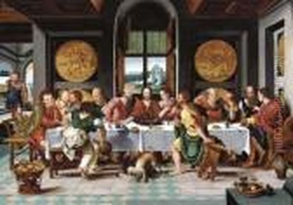 The Last Supper Oil Painting by Pieter Coecke Van Aelst