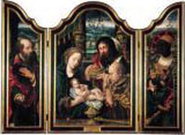 A Triptych: Oil Painting by Pieter Coecke Van Aelst