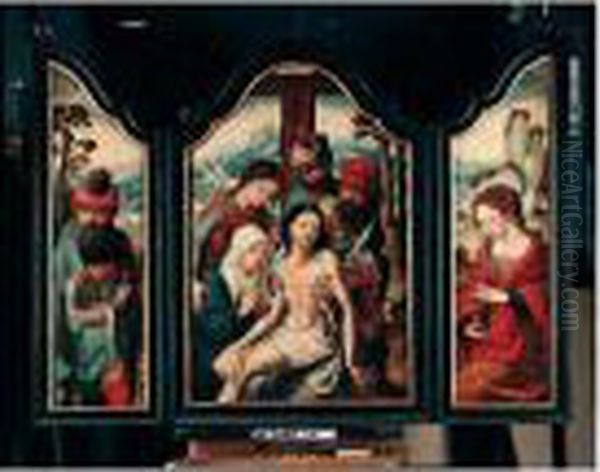 A Triptych: Oil Painting by Pieter Coecke Van Aelst