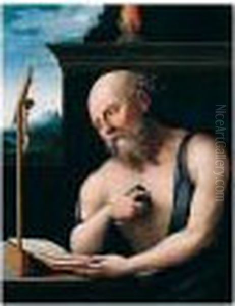 Saint Jerome Oil Painting by Pieter Coecke Van Aelst