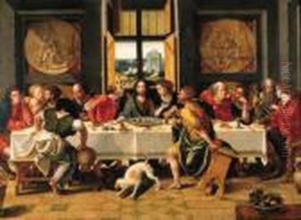 The Last Supper Oil Painting by Pieter Coecke Van Aelst