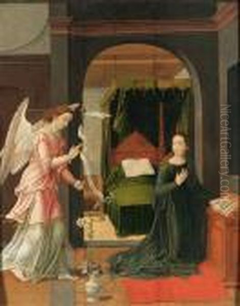 The Annunciation Oil Painting by Pieter Coecke Van Aelst