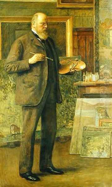 Self Portrait Oil Painting by Leopold Karl Walter von Kalckreuth