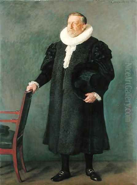 Town Mayor Max Predoehl Oil Painting by Leopold Karl Walter von Kalckreuth