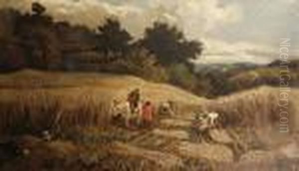 The Harvesters Oil Painting by George Vicat Cole