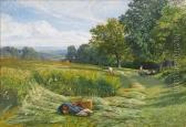 Near Leith Hill, Dorking Oil Painting by George Vicat Cole