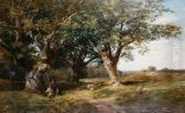 The Shepherd's Rest Oil Painting by George Vicat Cole