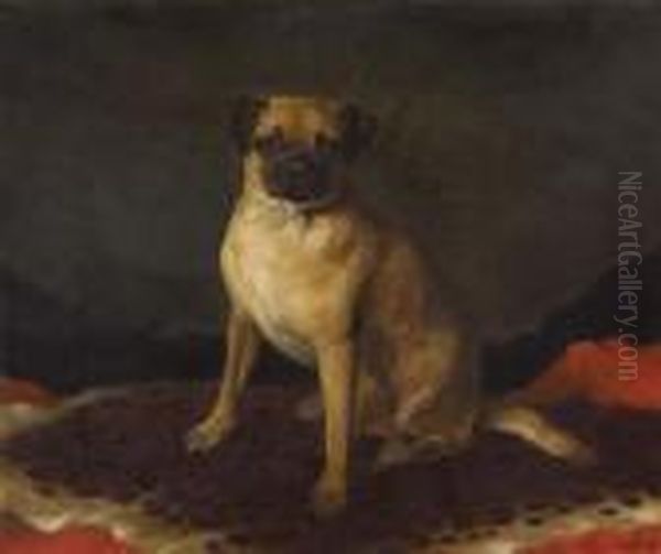 Portrait Of Mallet Oil Painting by George Vicat Cole