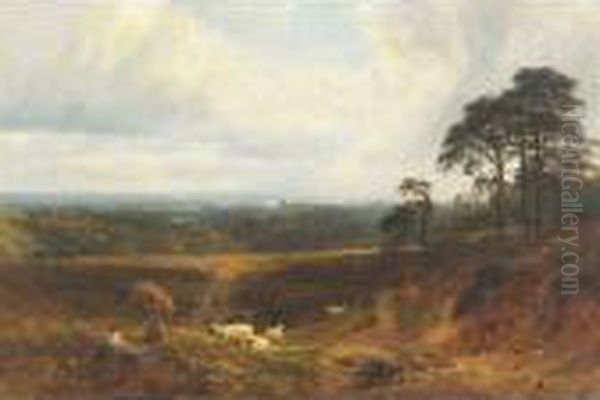 A Surrey Landscape Oil Painting by George Vicat Cole