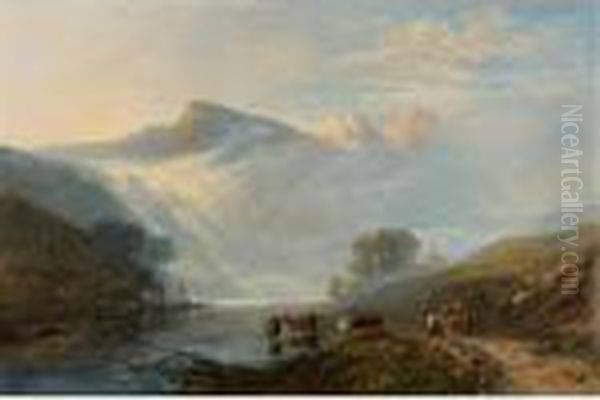 Early Morning On The Wye Oil Painting by George Vicat Cole